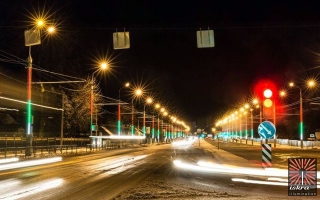 Столбовые светодиодные консоли на ул. Барыкина в Гомеле